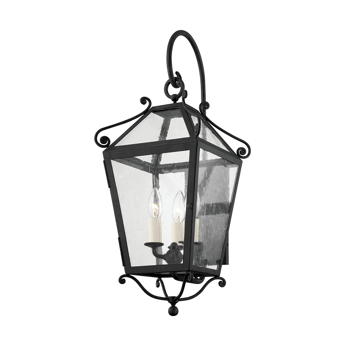 Santa Barbara County Three Light Wall Sconce in French Iron