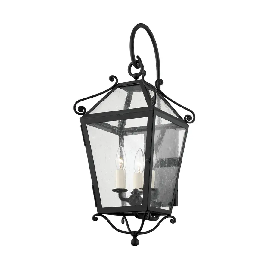 Santa Barbara County Three Light Wall Sconce in French Iron
