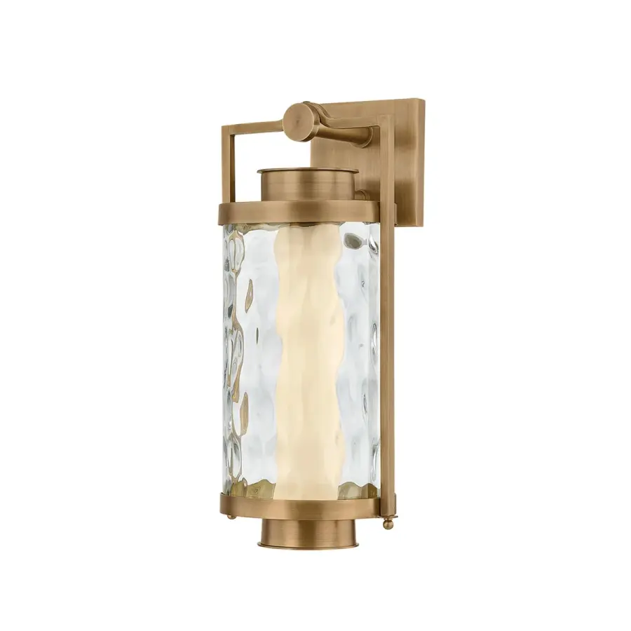 Haddock LED Wall Sconce in Patina Brass