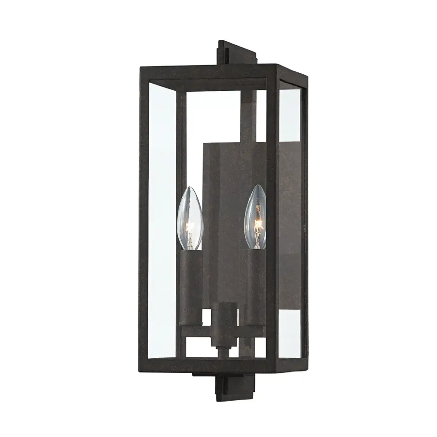 Nico Two Light Outdoor Wall Sconce in French Iron