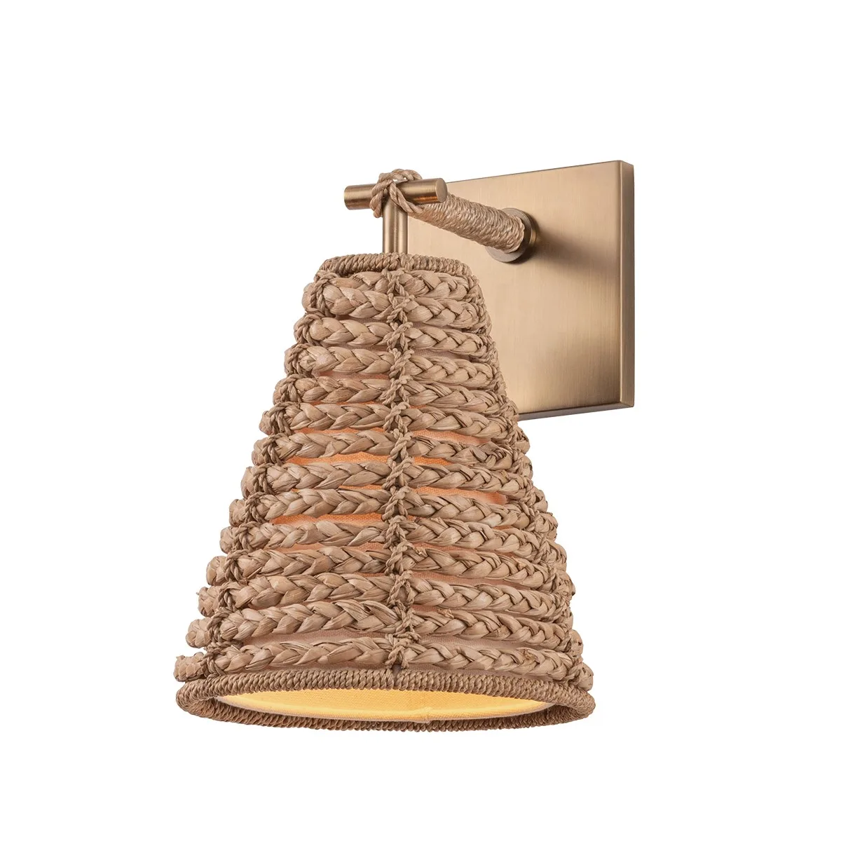 Redwood One Light Wall Sconce in Patina Brass