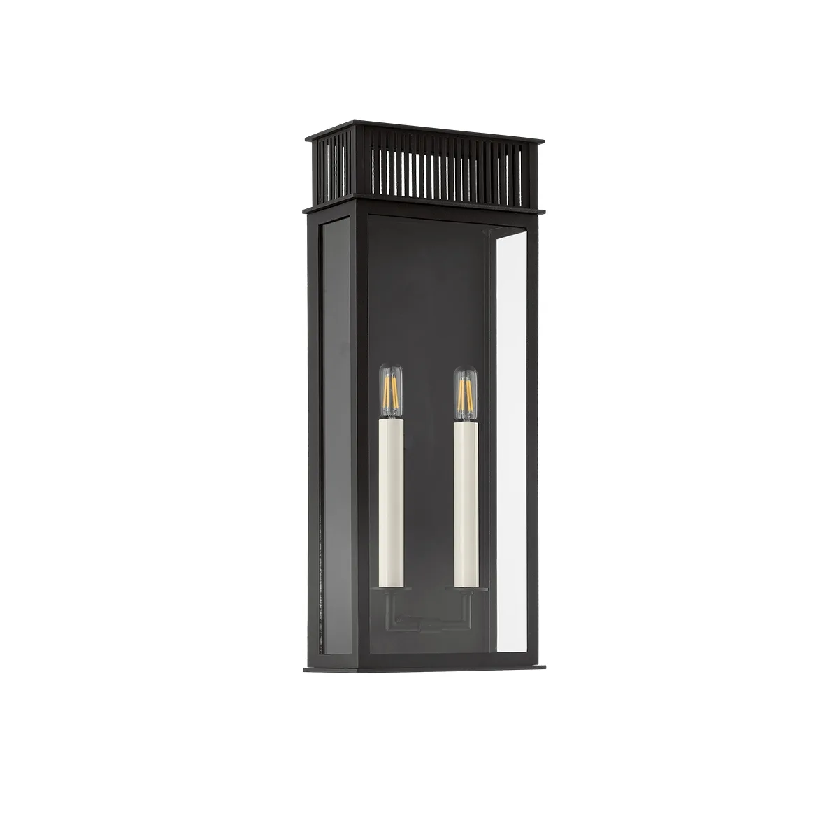 Gridley Two Light Outdoor Wall Sconce in Textured Black