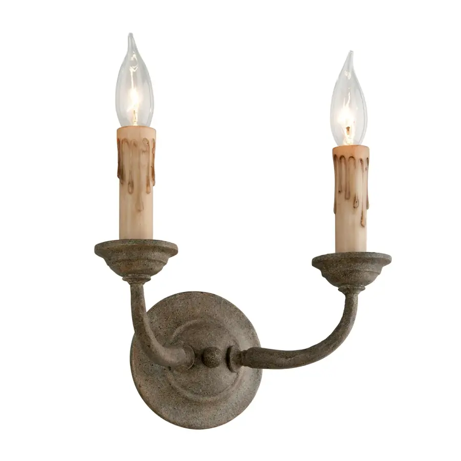 Cyrano Two Light Wall Sconce in Earthen Bronze