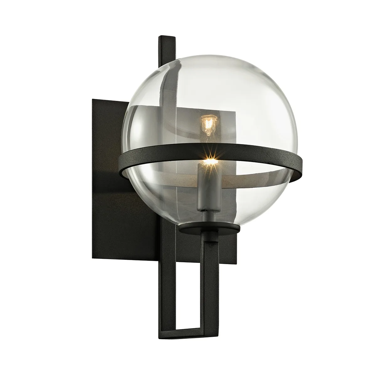 Elliot One Light Wall Sconce in Textured Black