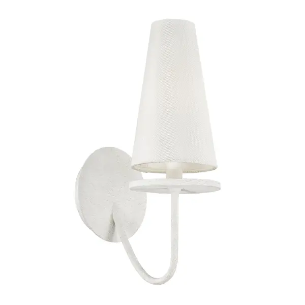 The Marcel wall sconce combines clean contemporary lines with artisanal craftsmanship. Its compact 5.5-inch profile and soft gesso white finish make it ideal for smaller spaces requiring subtle ambient lighting without visual bulk.