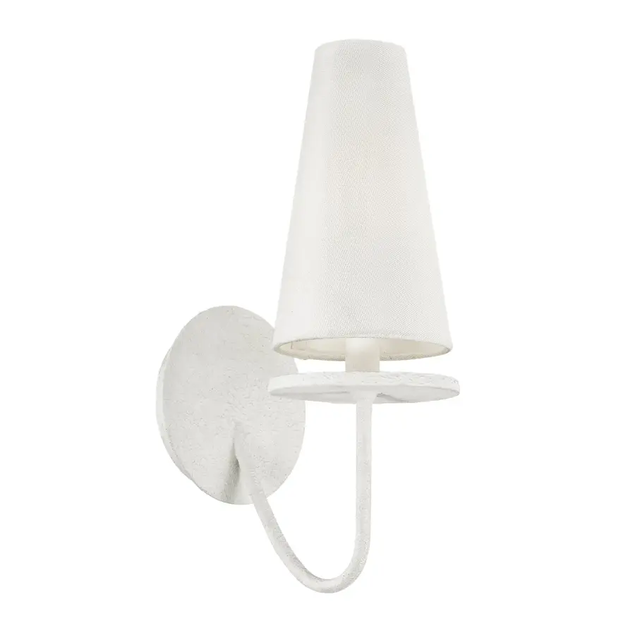 Marcel One Light Wall Sconce in Gesso White
