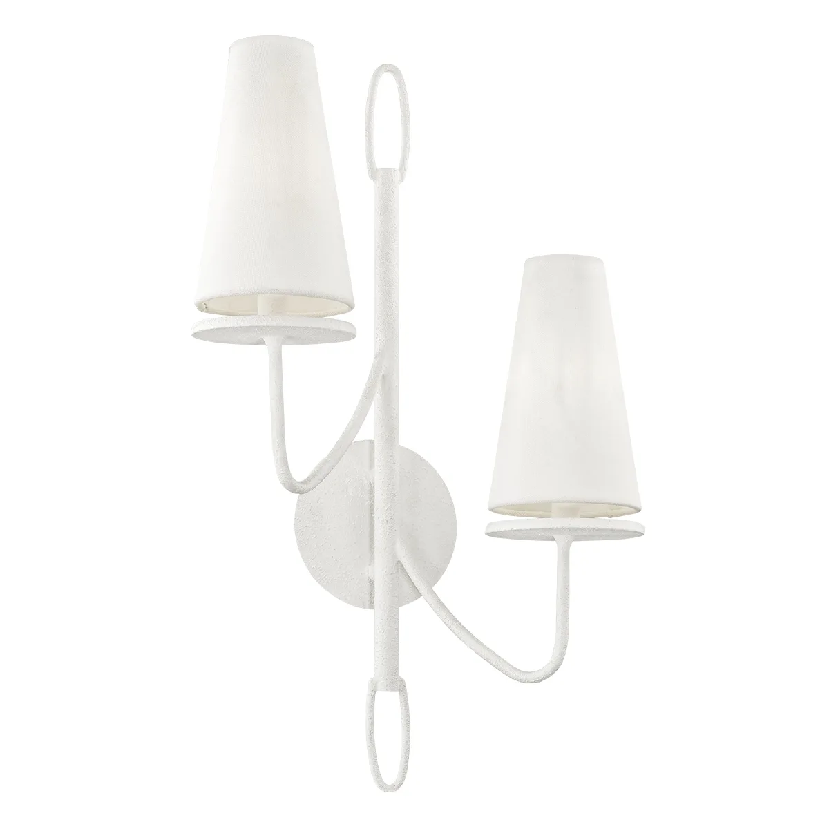 Marcel Two Light Wall Sconce in Gesso White