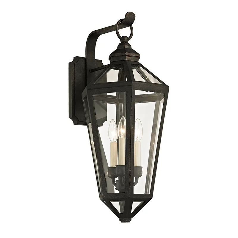 Calabasas Three Light Wall Lantern in Vintage Bronze