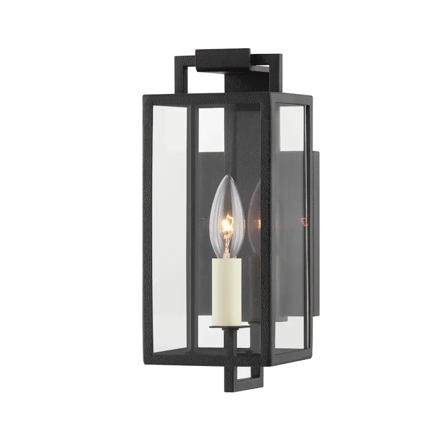 Beckham Outdoor Wall Sconce in Forged Iron