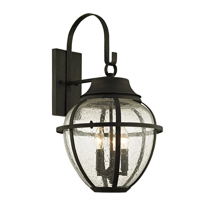 Bunker Hill Three Light Wall Lantern in Vintage Bronze