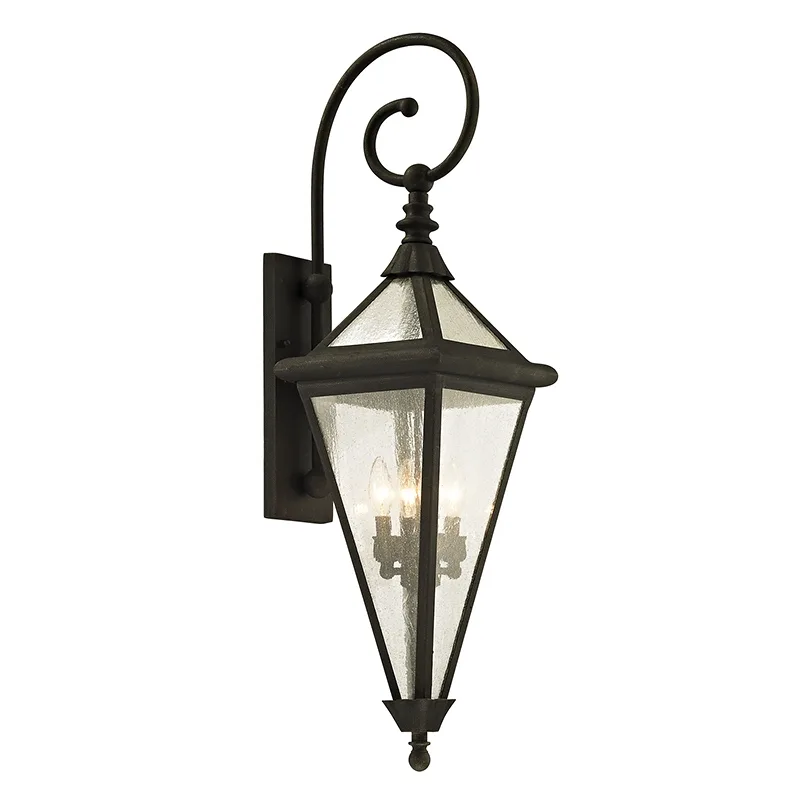 Geneva Four Light Wall Lantern in Vintage Bronze