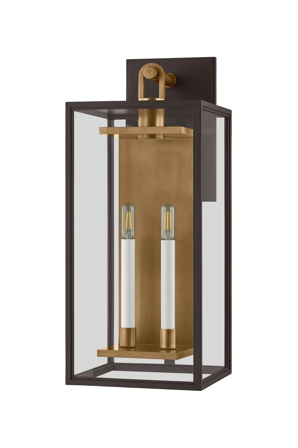 Arnold Two Light Wall Sconce in Patina Brass
