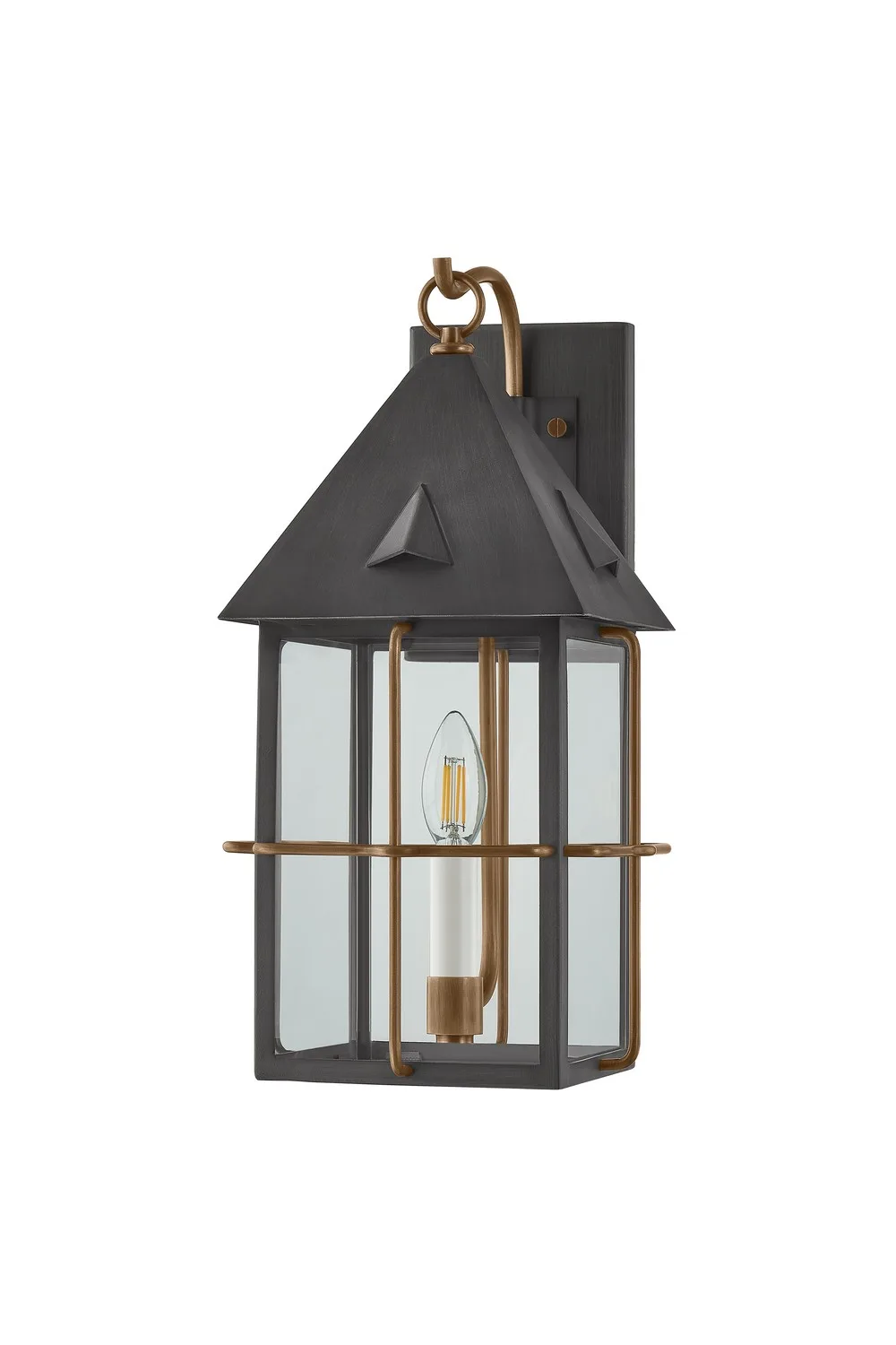 Toby One Light Wall Sconce in Patina Brass