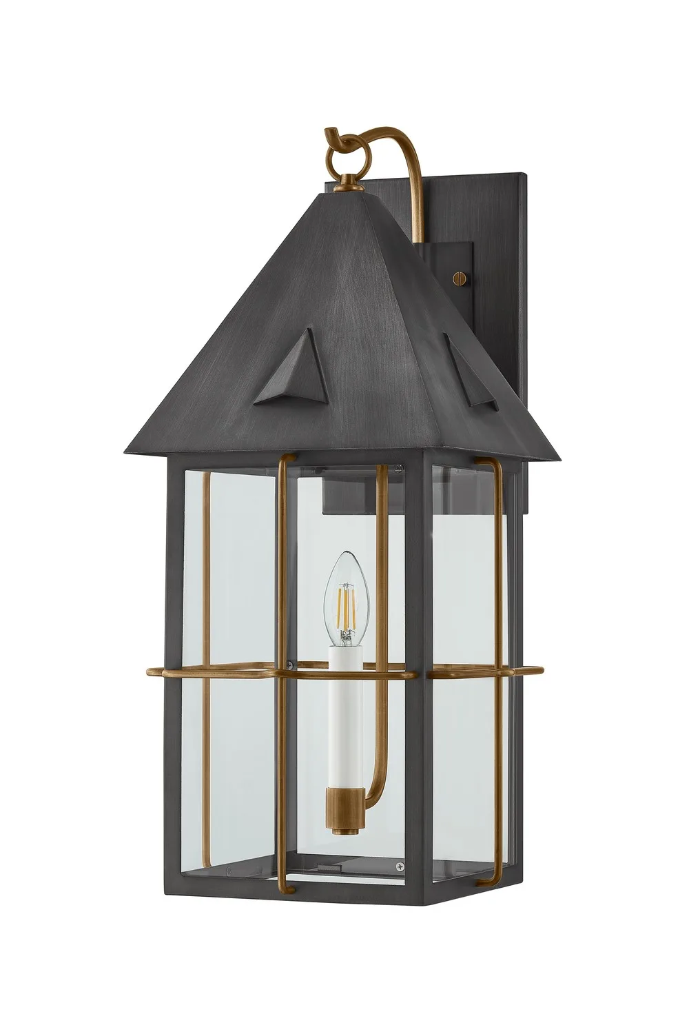 Toby One Light Wall Sconce in Patina Brass