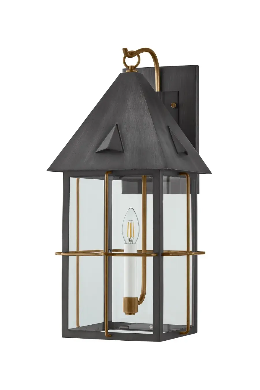 Toby One Light Wall Sconce in Patina Brass