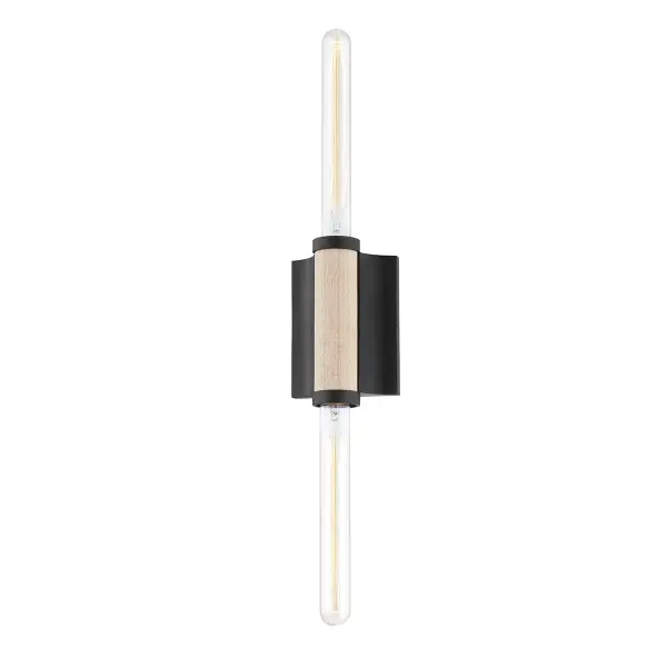 The Cruiz wall sconce brings modern sophistication with its elongated vertical profile and soft black finish. Designed by Xander Noori, this two-light fixture offers excellent illumination while maintaining a slim 2.5-inch profile.