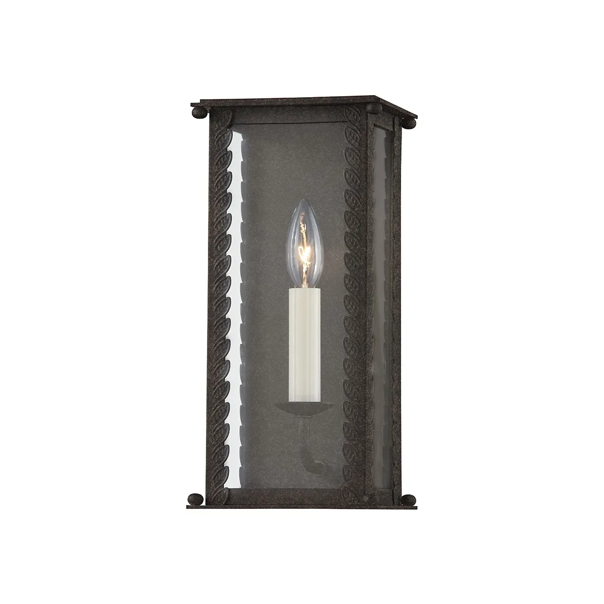 Zuma One Light Outdoor Wall Sconce in French Iron