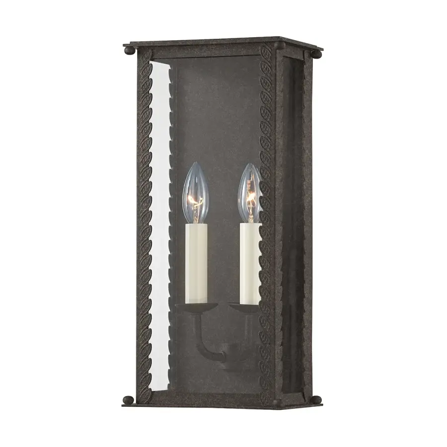 Zuma Two Light Outdoor Wall Sconce in French Iron