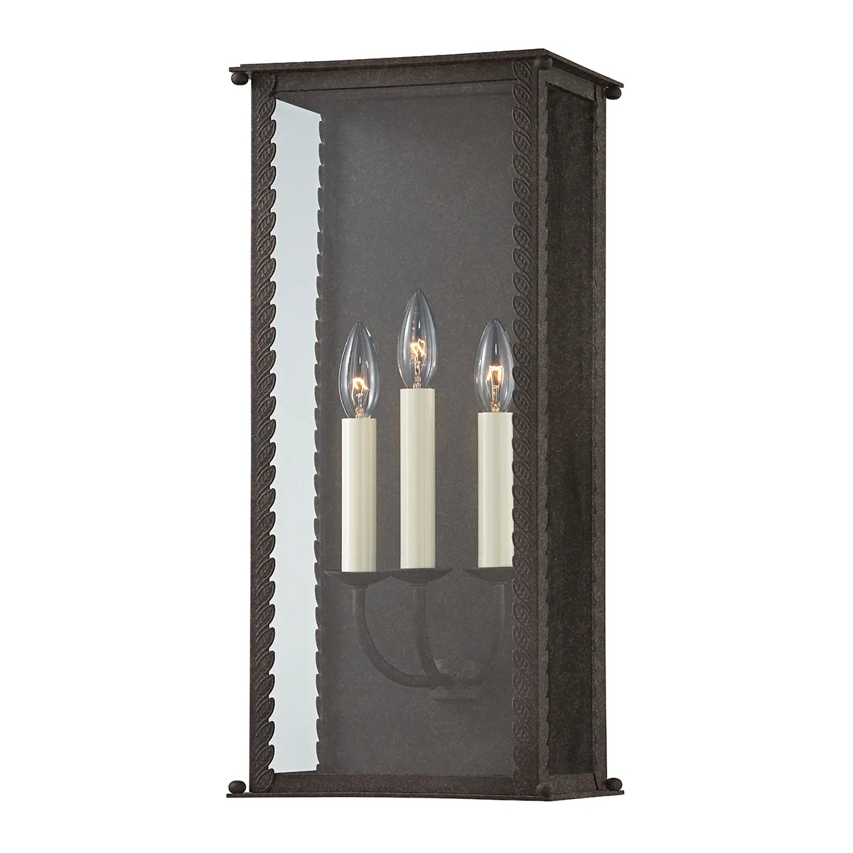 Zuma Three Light Outdoor Wall Sconce in French Iron