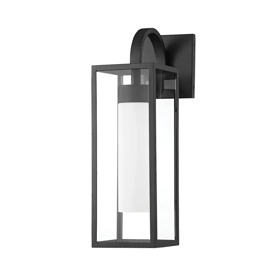 Pax Outdoor Wall Sconce in Textured Black