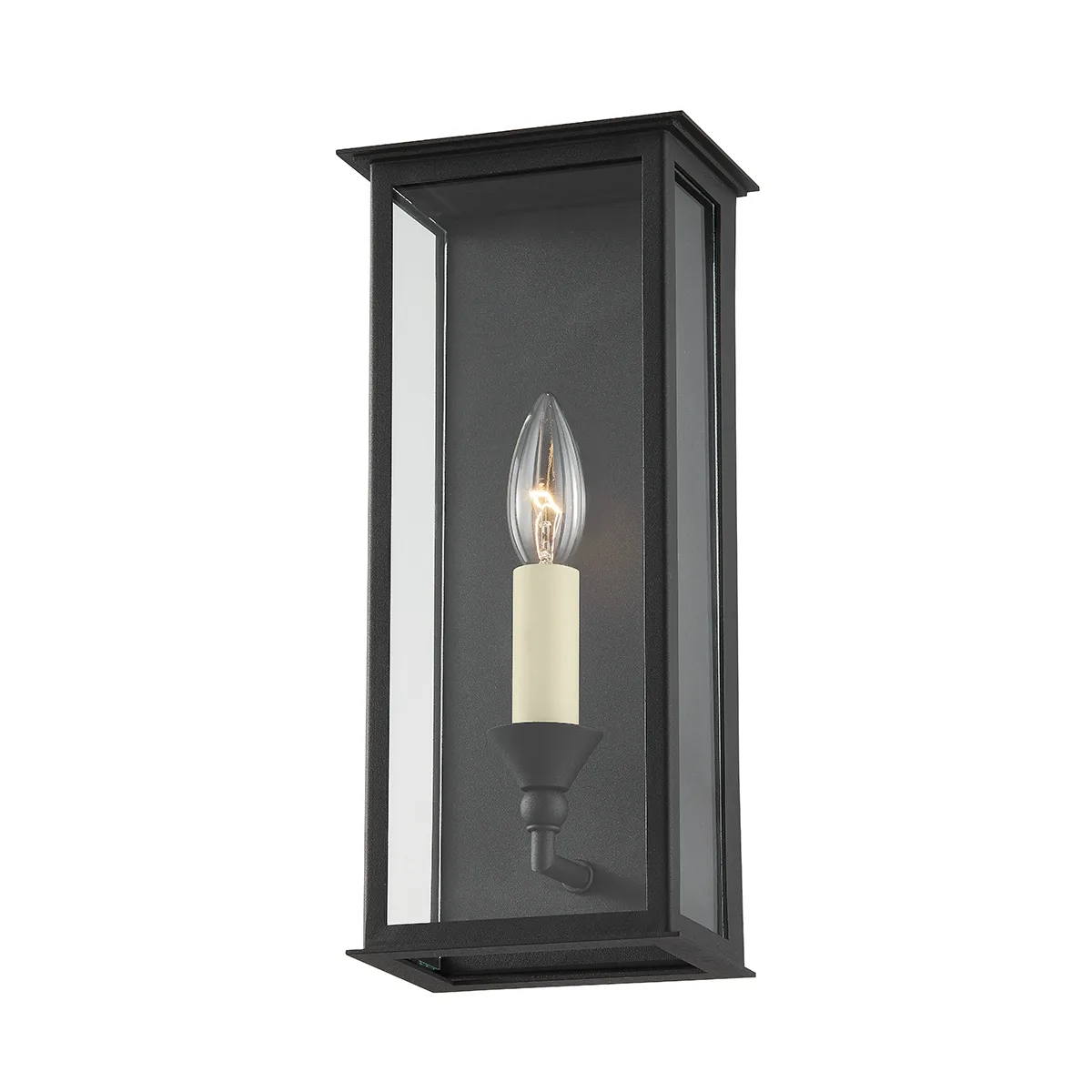 Chauncey One Light Outdoor Wall Sconce in Texture Black