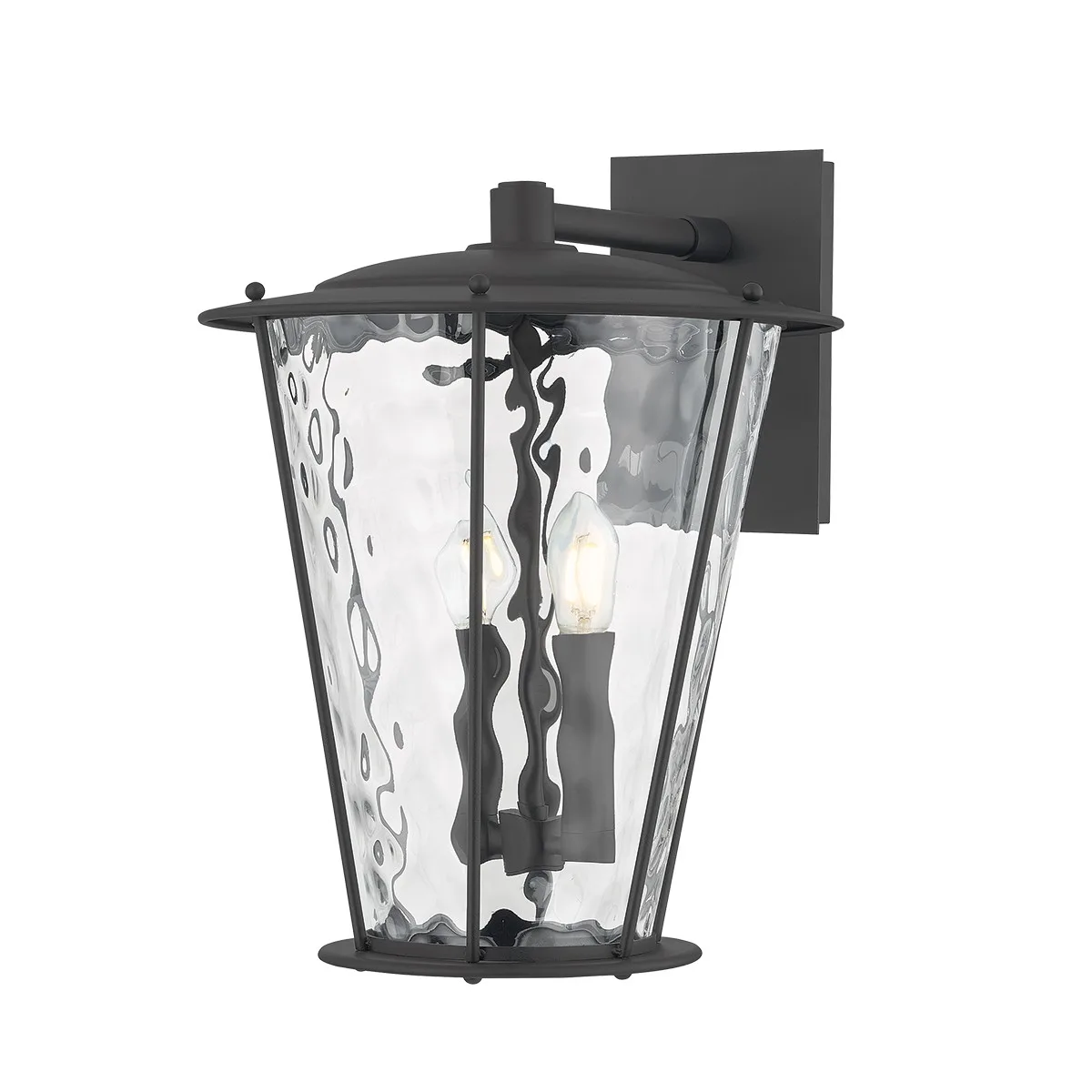 Jantzen Two Light Wall Sconce in Textured Black
