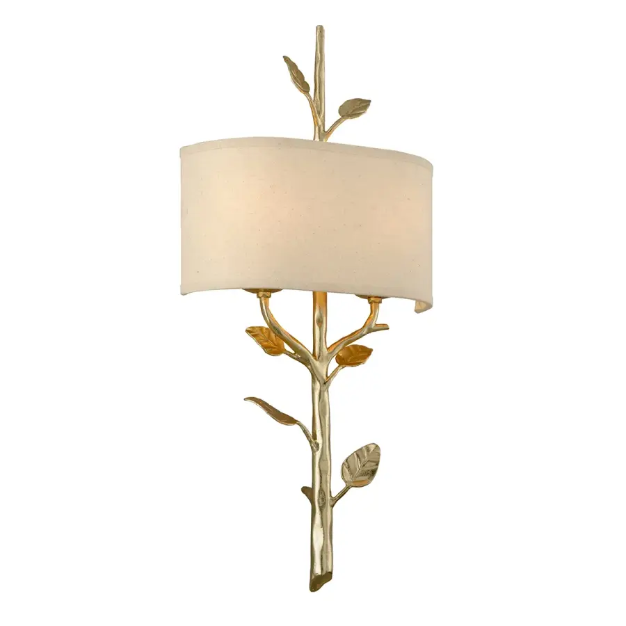 Almont Two Light Wall Sconce in Gold Leaf