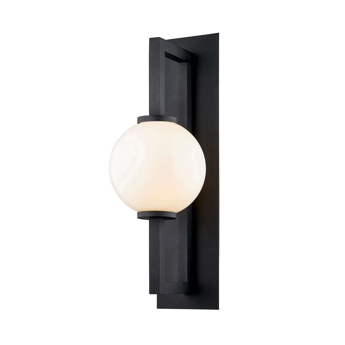 Darwin One Light Wall Sconce in Textured Black