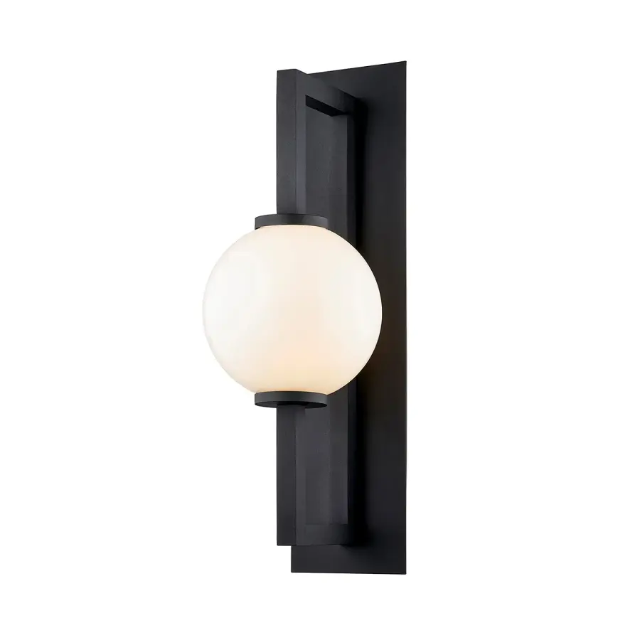 Darwin One Light Wall Sconce in Textured Black