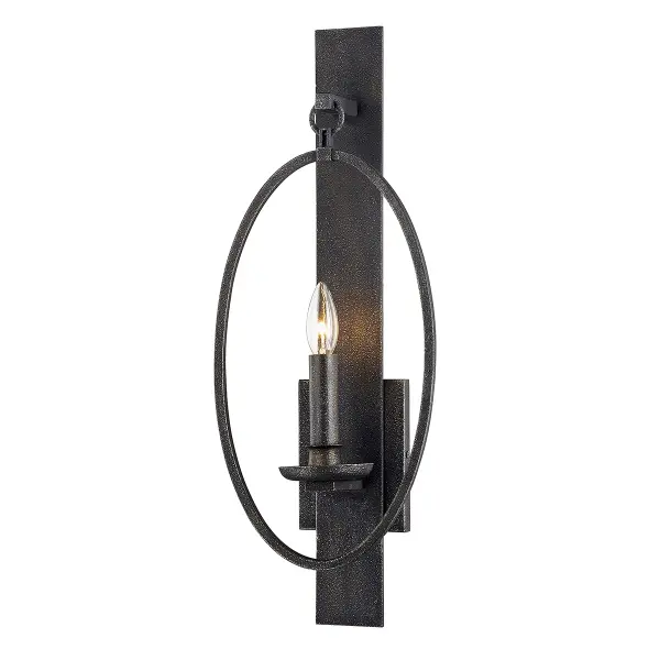The Baily wall sconce combines traditional craftsmanship with versatile styling. Hand-forged iron construction and aged pewter finish create an authentic, artisanal look that works in both classic and transitional interiors.