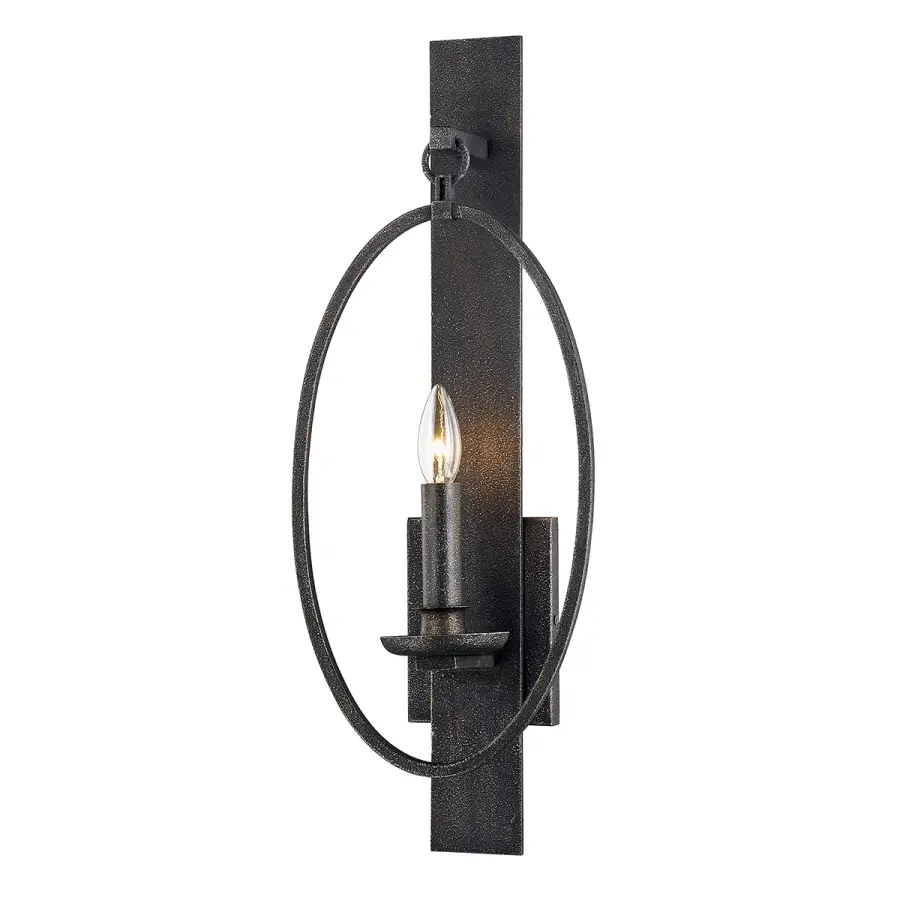 Baily One Light Wall Sconce in Aged Pewter