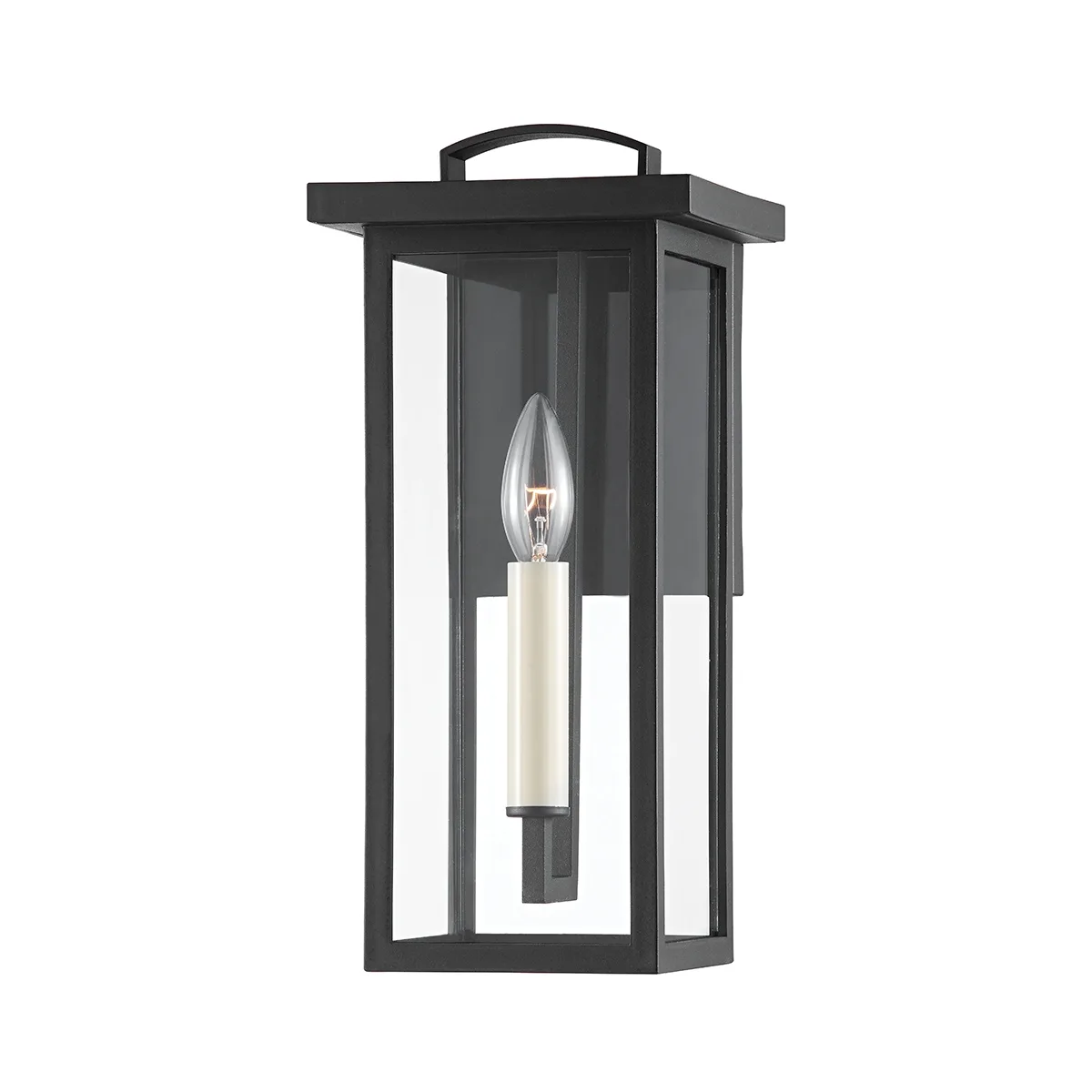 Eden One Light Outdoor Wall Sconce in Textured Black