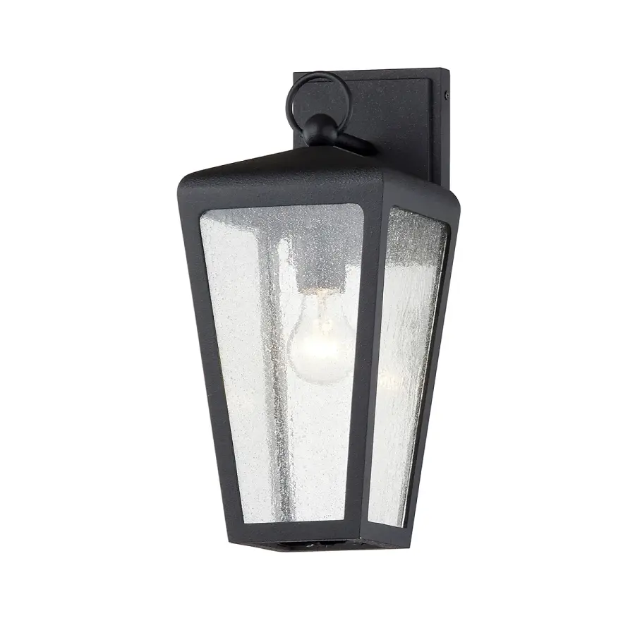 Mariden One Light Wall Sconce in Textured Iron
