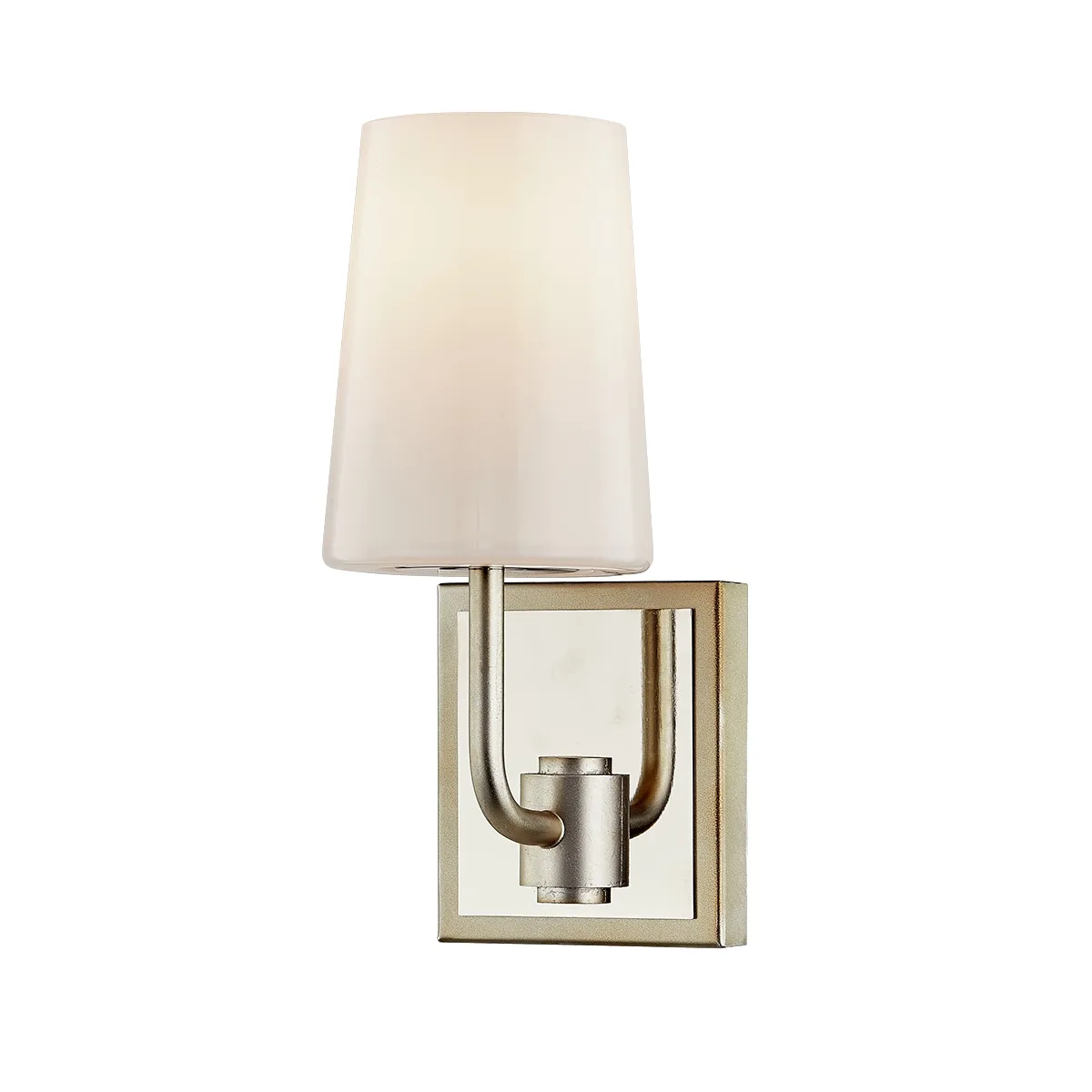 Simone One Light Bath and Vanity in Warm Silver Leaf