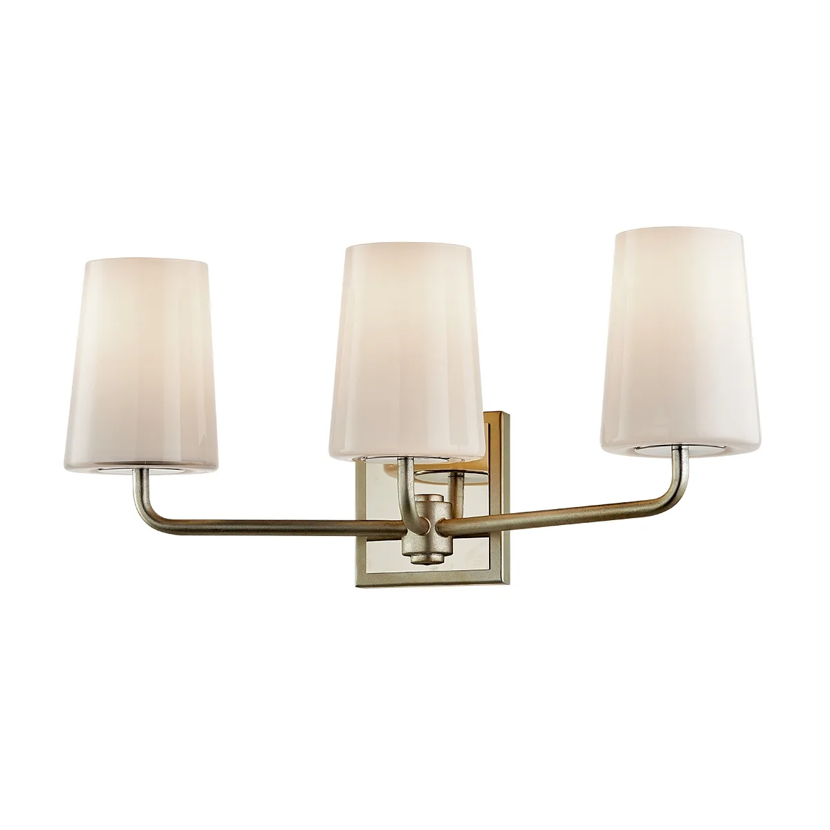 Simone Three Light Bath and Vanity in Warm Silver Leaf