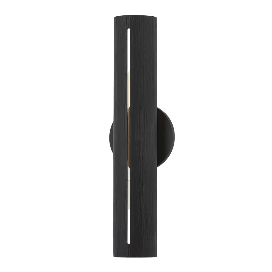 Brandon Two Light Wall Sconce in Textured Black