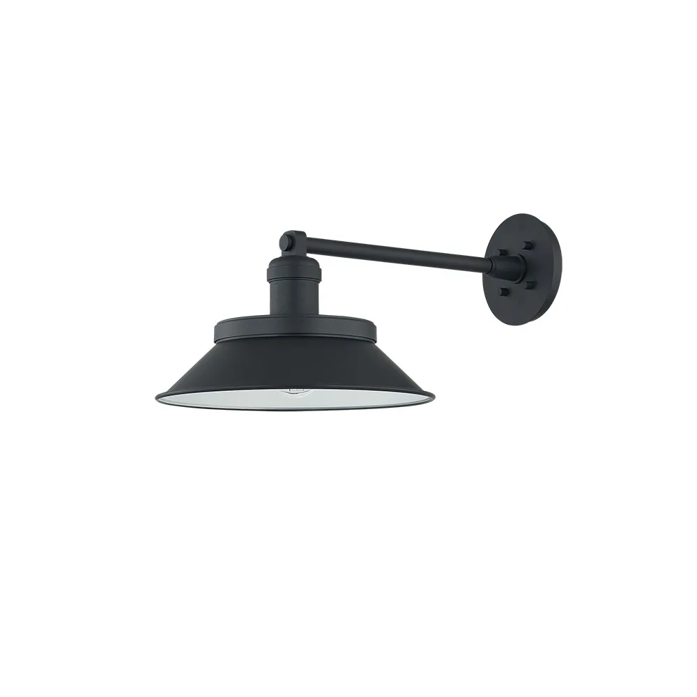 Kaspars One Light Wall Sconce in Textured Black