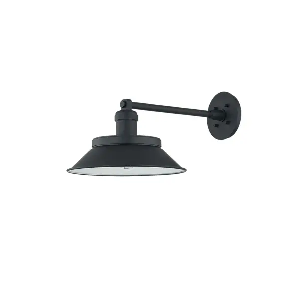 The Kaspars wall sconce brings refined Scandinavian minimalism to outdoor lighting with its faceted RLM silhouette and layered chimney design. Dark Sky compliant and wet-rated for durability in any weather condition.