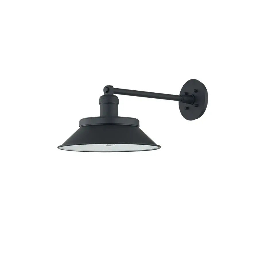 Kaspars One Light Wall Sconce in Textured Black