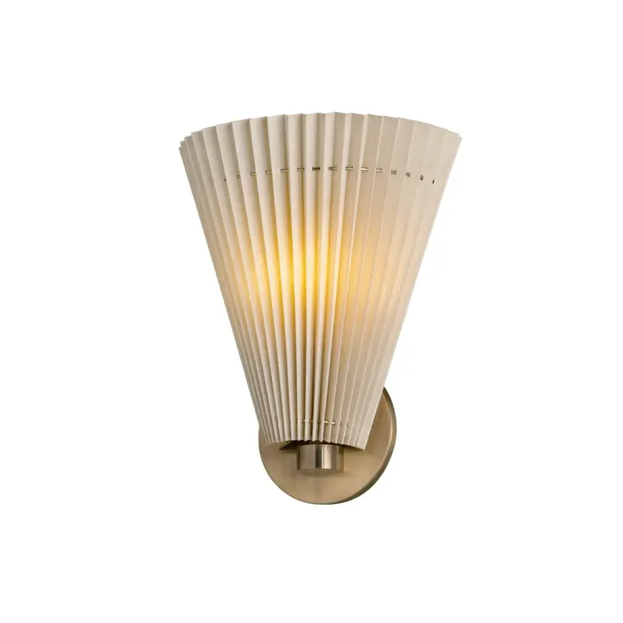 Dell One Light Wall Sconce in Patina Brass