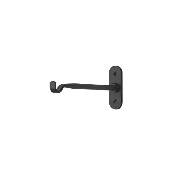 The Maltby wall sconce hook offers exceptional flexibility for outdoor lighting without hardwiring. Its woven polypropylene cord wrap and textured black finish create a sophisticated coastal aesthetic that's both weather-resistant and portable.