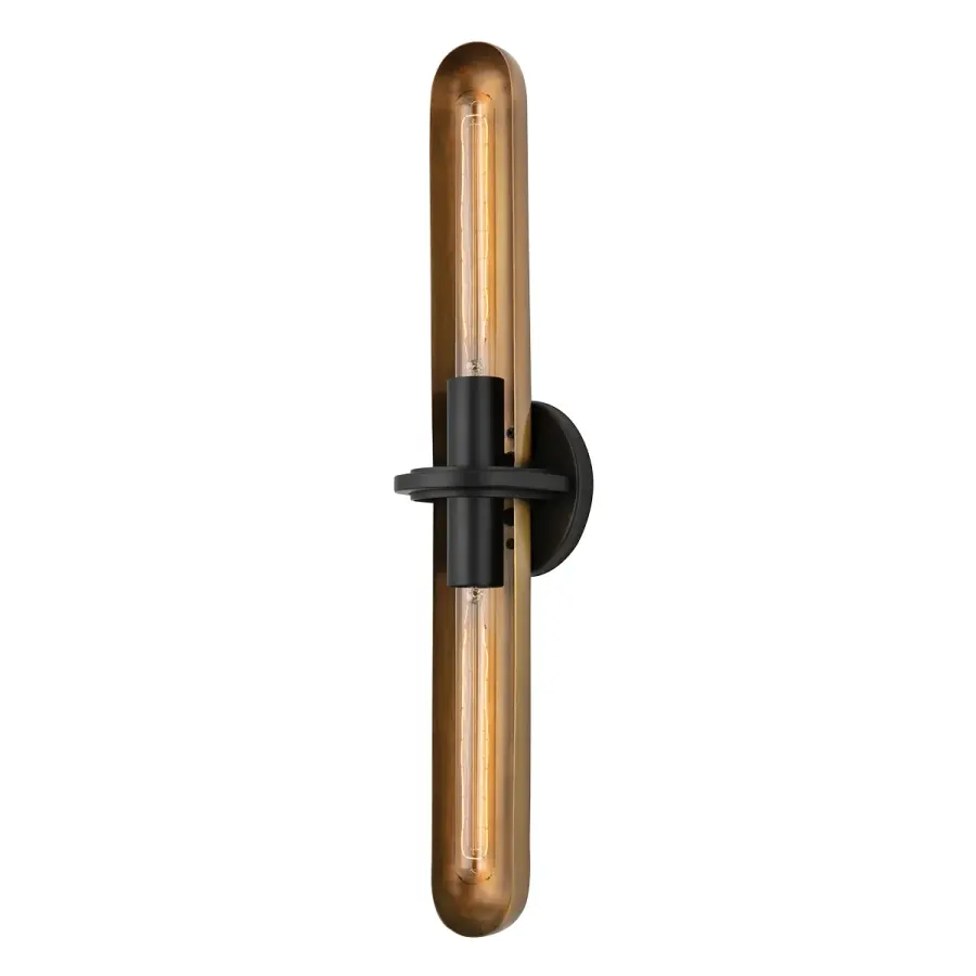 Tuscon Two Light Wall Sconce in Patina Brass