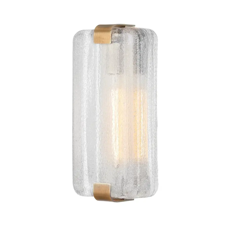 Playa Del Rey One Light Wall Sconce in Patina Brass