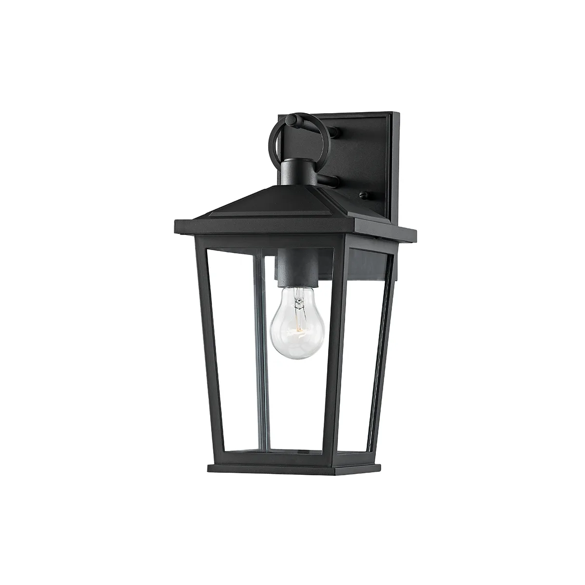 Soren One Light Outdoor Wall Sconce in Textured Black