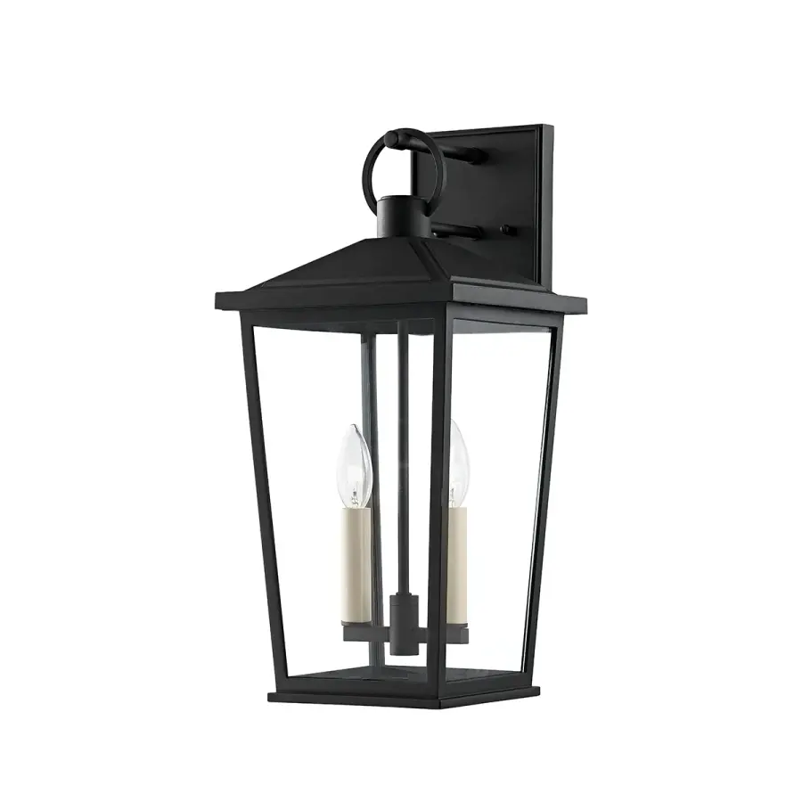 Soren Two Light Outdoor Wall Sconce in Textured Black