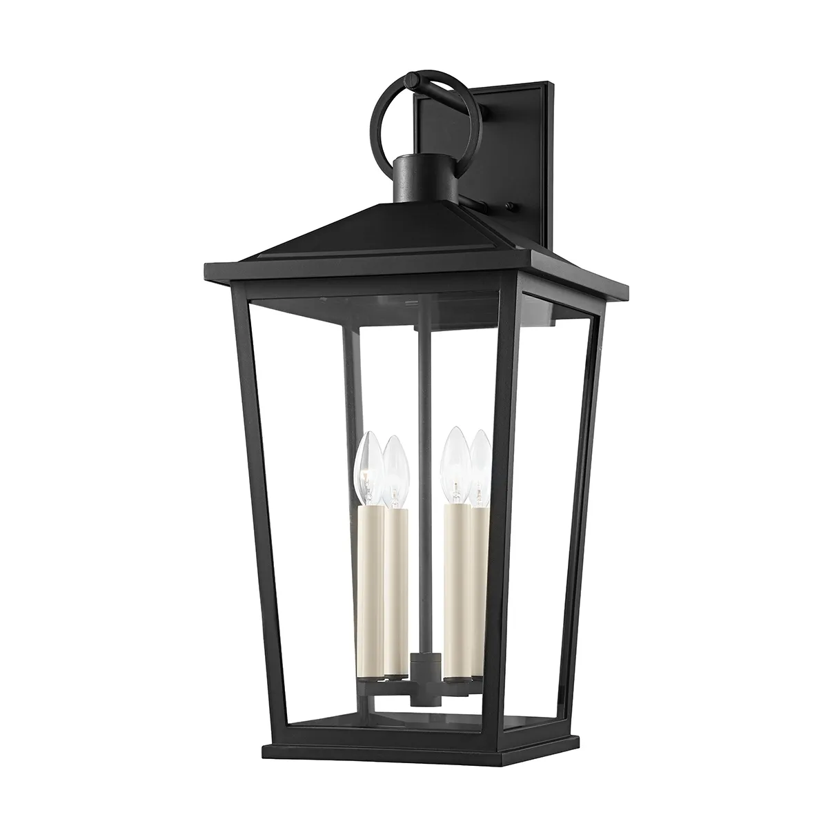 Soren Four Light Outdoor Wall Sconce in Textured Black