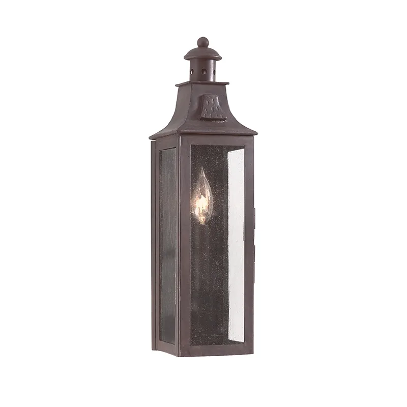 Newton One Light Wall Lantern in Soft Off Black