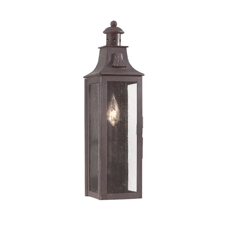 Newton One Light Wall Lantern in Soft Off Black