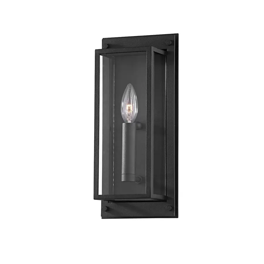 Winslow One Light Outdoor Wall Sconce in Textured Black