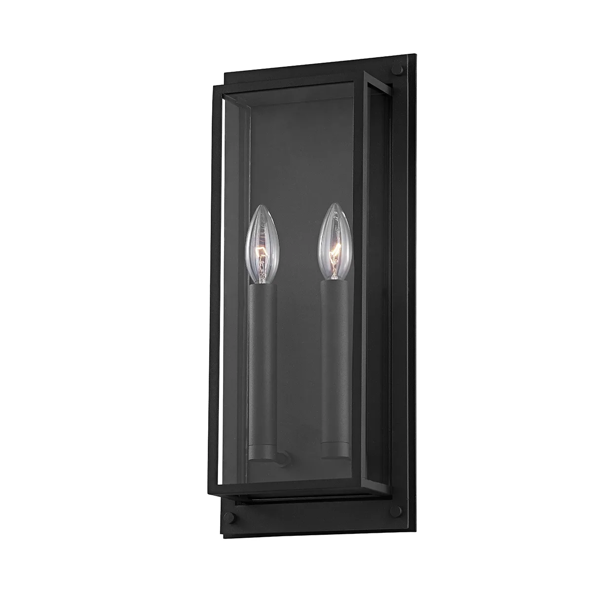 Winslow Two Light Outdoor Wall Sconce in Textured Black